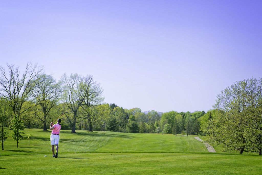 View of Golfer on golf course